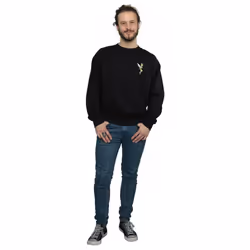 Disney Mens Tinkerbell Chest Sweatshirt - S, Black