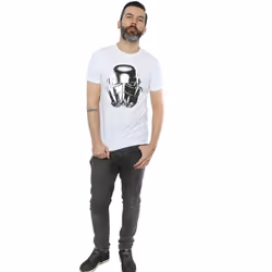 Star Wars Mens Stormtrooper Warp Speed Helmet T-Shirt - S, White