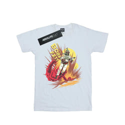 Star Wars Boys Boba Fett Rocket Powered T-Shirt - 7-8 Years, White