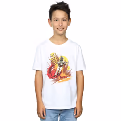 Star Wars Boys Boba Fett Rocket Powered T-Shirt - 7-8 Years, White