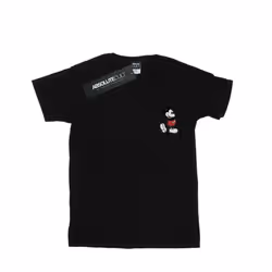 Disney Mens Mickey Mouse Kickin Retro Chest T-Shirt - S, Black