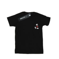 Disney Mens Mickey Mouse Kickin Retro Chest T-Shirt - S, Black