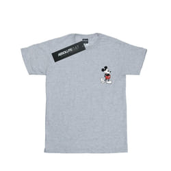 Disney Mens Mickey Mouse Kickin Retro Chest T-Shirt - S, Sports Grey