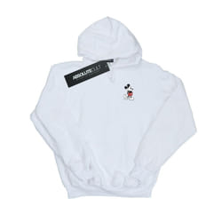 Disney Mens Mickey Mouse Kickin Retro Chest Hoodie - M, White
