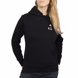 Disney Womens/Ladies Mickey Mouse Kickin Retro Chest Hoodie - S, Black
