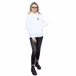 Disney Womens/Ladies Mickey Mouse Kickin Retro Chest Hoodie - M, White