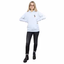 Disney Womens/Ladies Mickey Mouse Kickin Retro Chest Hoodie - S, Heather Grey