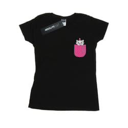 Disney Womens/Ladies Aristocats Marie Chest Cotton T-Shirt - S, Black