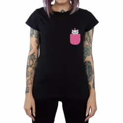 Disney Womens/Ladies Aristocats Marie Chest Cotton T-Shirt - S, Black