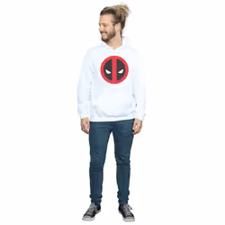 Marvel Mens Deadpool Large Clean Logo Hoodie - XXL, White