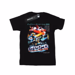 Disney Mens Big Hero 6 Anime Cover T-Shirt - XXL, Black