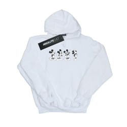 Disney Mens Mickey Mouse Four Emotions Hoodie - S, White