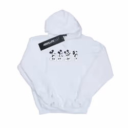 Disney Mens Mickey Mouse Four Emotions Hoodie - XL, White
