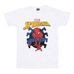 Marvel Boys Spider-Man Web Shooting Emblem Logo T-Shirt - 9-11 Years, White