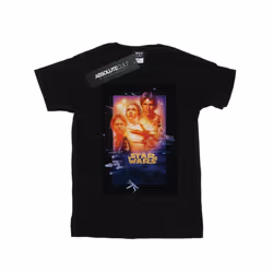 Star Wars Mens Episode IV Movie Poster T-Shirt - S, Black