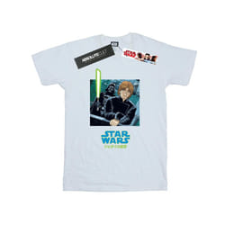 Star Wars Mens Vader And Luke Anime T-Shirt - S, White
