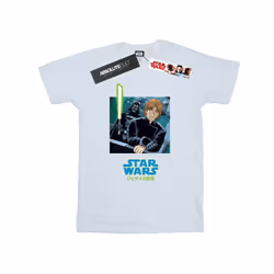 Star Wars Mens Vader And Luke Anime T-Shirt - XXL, White