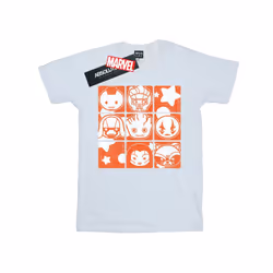 Marvel Mens Kawaii Guardians Of The Galaxy Retro T-Shirt - S, White