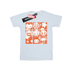 Marvel Mens Kawaii Guardians Of The Galaxy Retro T-Shirt - S, White
