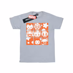 Marvel Mens Kawaii Guardians Of The Galaxy Retro T-Shirt - 3XL, Sports Grey