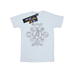 Marvel Mens Avengers Infinity War Distressed Metal Icons T-Shirt