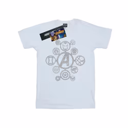 Marvel Mens Avengers Infinity War Distressed Metal Icons T-Shirt