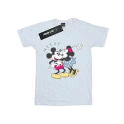 Disney Womens/Ladies Mickey And Minnie Mouse Kiss Cotton Boyfriend T-Shirt - XXL, White