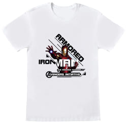 Marvel Boys Avengers Iron Man Armoured Avenger T-Shirt - 9-11 Years, White