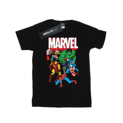 Marvel Womens/Ladies Hero Group Cotton Boyfriend T-Shirt - M, Black