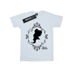 Disney Princess Womens/Ladies Belle Silhouette Cotton Boyfriend T-Shirt - S, White