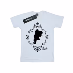 Disney Princess Womens/Ladies Belle Silhouette Cotton Boyfriend T-Shirt - L, White