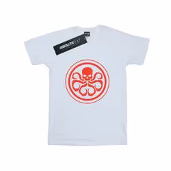 Marvel Mens Hydra Logo Cotton T-Shirt - XXL, White