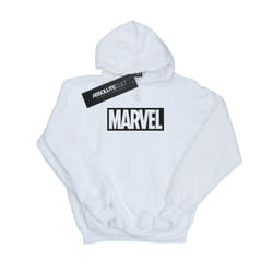 Marvel Mens Outline Logo Hoodie - M, White