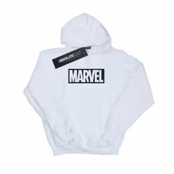 Marvel Mens Outline Logo Hoodie - XXL, White