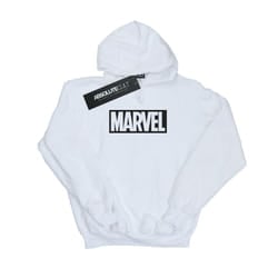 Marvel Mens Outline Logo Hoodie - XXL, White
