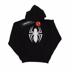 Marvel Boys Spider-Man Ultimate Spider Logo Hoodie - 7-8 Years, Black