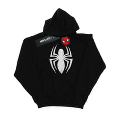 Marvel Boys Spider-Man Ultimate Spider Logo Hoodie - 7-8 Years, Black