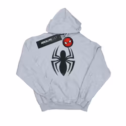 Marvel Boys Spider-Man Ultimate Spider Logo Hoodie - 7-8 Years, Sports Grey