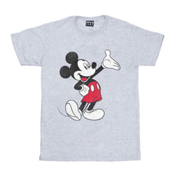 Disney Boys Mickey Mouse Traditional Wave T-Shirt - 12-13 Years, Sports Grey