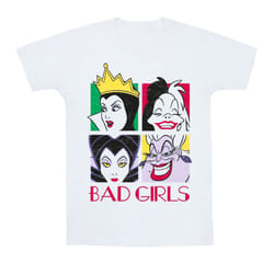 Disney Mens Villains Bad Girls T-Shirt - XXL, White