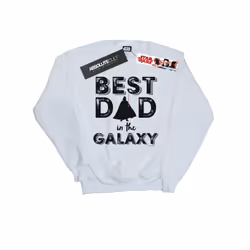 Star Wars Mens Best Dad In The Galaxy Sweatshirt - M, White