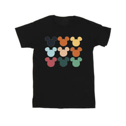 Disney Mens Mickey Mouse Heads Square T-Shirt - S, Black