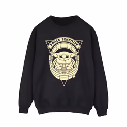 Star Wars Mens The Mandalorian Grogu Force Sensitive Sweatshirt - XL, Black
