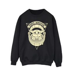 Star Wars Mens The Mandalorian Grogu Force Sensitive Sweatshirt - XL, Black