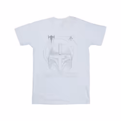 Star Wars Mens The Mandalorian Rings Helmet T-Shirt - XXL, White