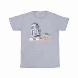 Star Wars Boys The Mandalorian R2D2 And Grogu T-Shirt - 12-13 Years, Sports Grey