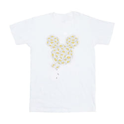 Disney Womens/Ladies Mickey Mouse Chamomile Head Cotton Boyfriend T-Shirt - XXL, White