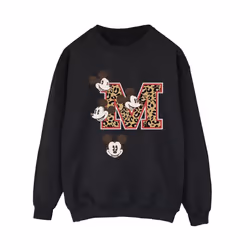 Disney Womens/Ladies Mickey Mouse M Faces Sweatshirt - S, Navy Blue
