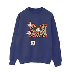 Disney Womens/Ladies Mickey Mouse M Faces Sweatshirt - XL, Navy Blue