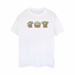 Star Wars Womens/Ladies The Mandalorian Grogu Poses Cotton Boyfriend T-Shirt - M, White